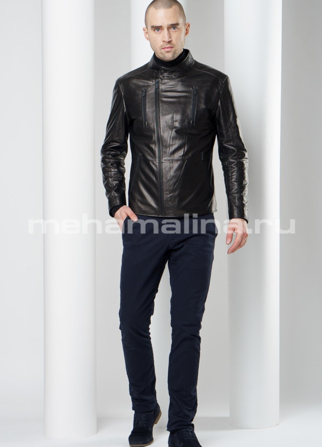 Кожаная куртка модель № KP-211 в рассрочку