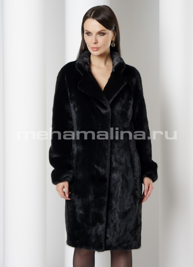 Шуба из норки, баллон с английским воротником  модель № 808 в рассрочку