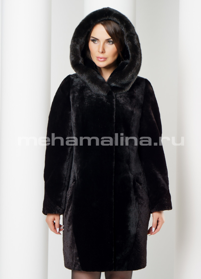 Шуба из мутона модель № S-604 универмаг малина