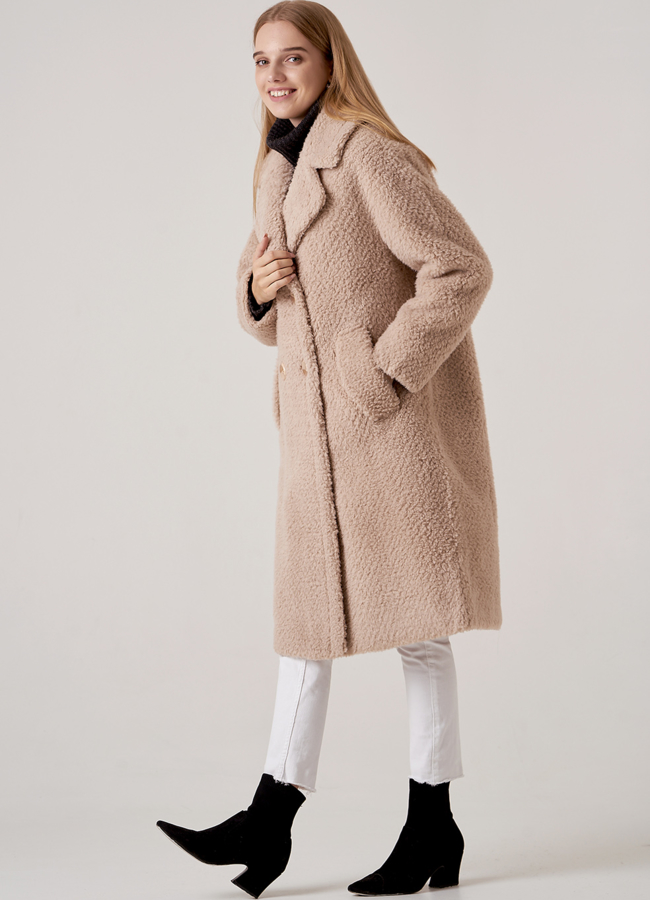 Пальто oversize из эко меха  модель № 207-1 в рассрочку