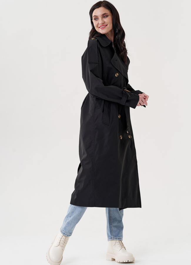 Женский плащ с английским воротником  модель № 24476 в рассрочку