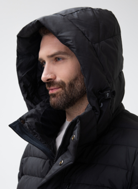 Мужской пуховик с капюшоном 
