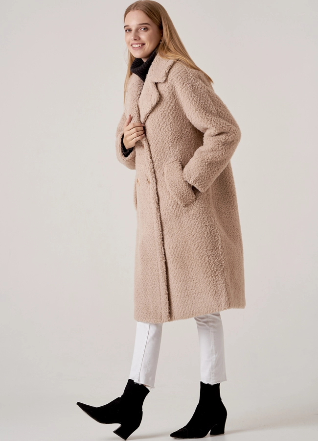 Пальто oversize из эко меха  модель № 207-1 в рассрочку