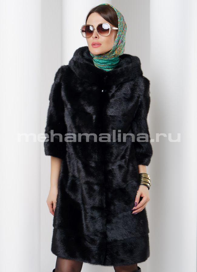 Шуба норка модель № S-526 универмаг малина