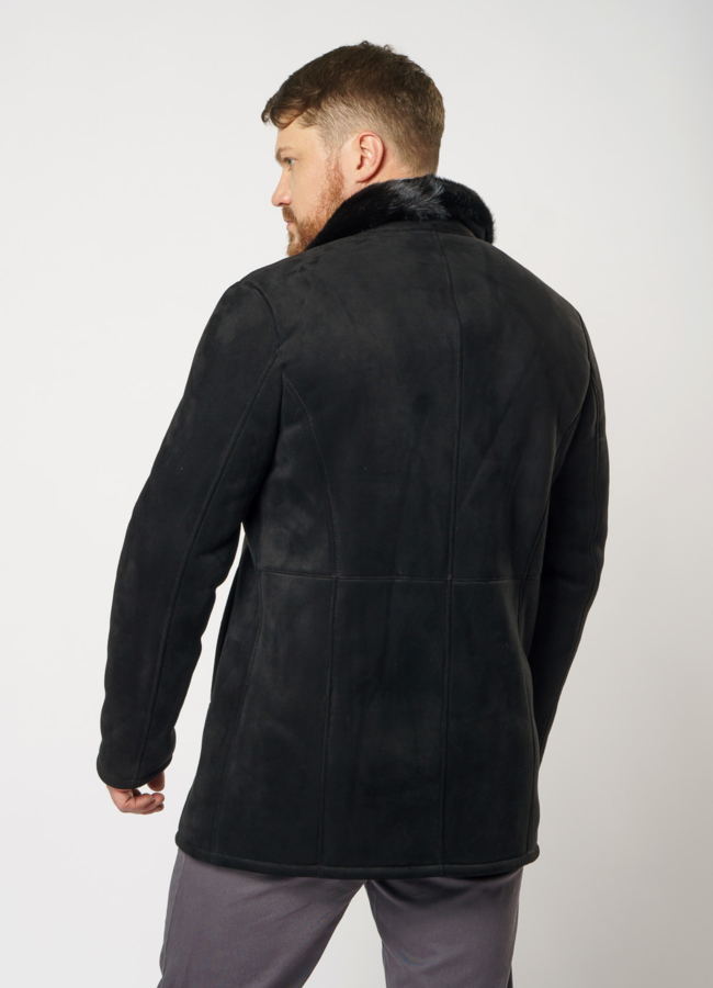 Мужская дубленка из эко замши  модель № 1983 в кредит