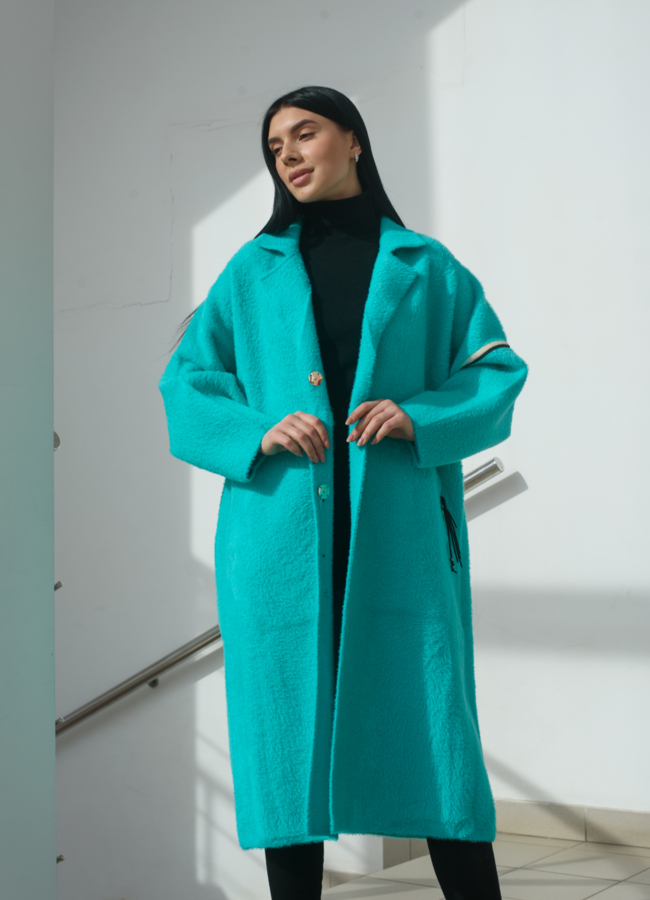 Женский кардиган оверсайз с английским воротником  модель № 22479 в рассрочку