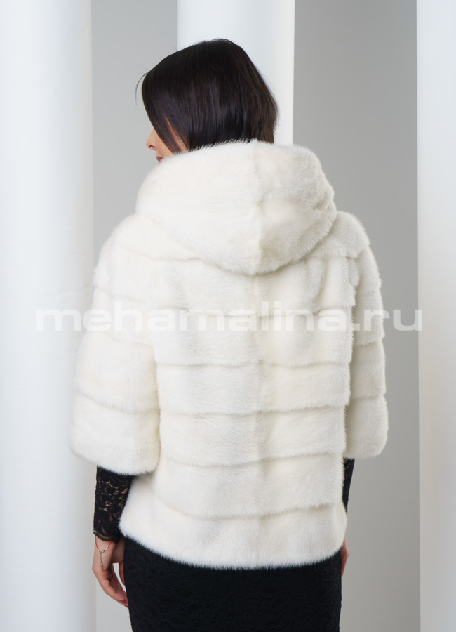 Шуба из норки укороченная модель № S-329 универмаг малина