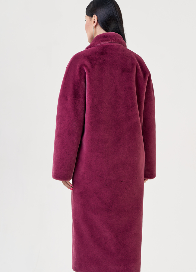 фото Женское пальто из искусственного меха  модель № 23188