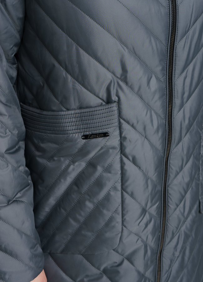 Полупальто женское зеленого цвета модель № 20669 универмаг малина