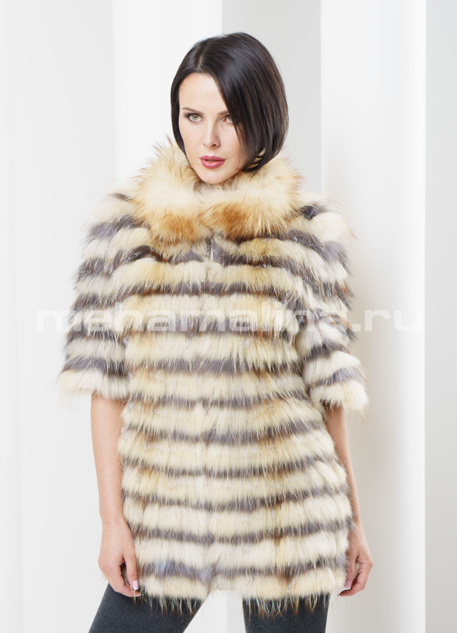 Меховой жакет из чернобурки модель № M-53 в рассрочку