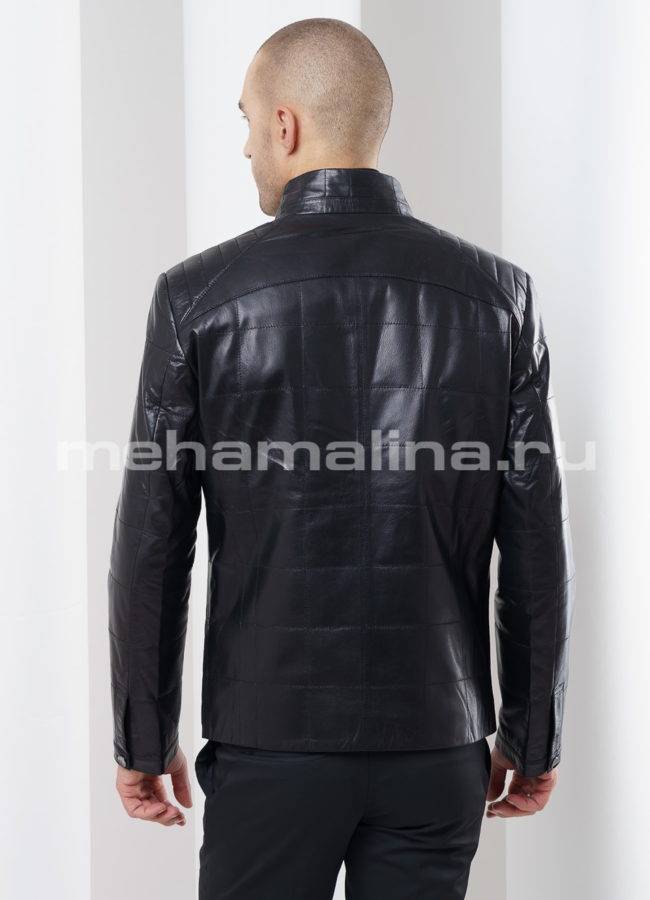 Кожаная куртка, строченая модель № KP-156 в кредит