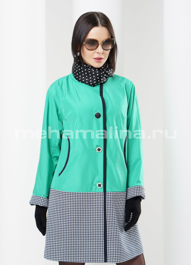Плащ женский модель № BP-38 меха малина