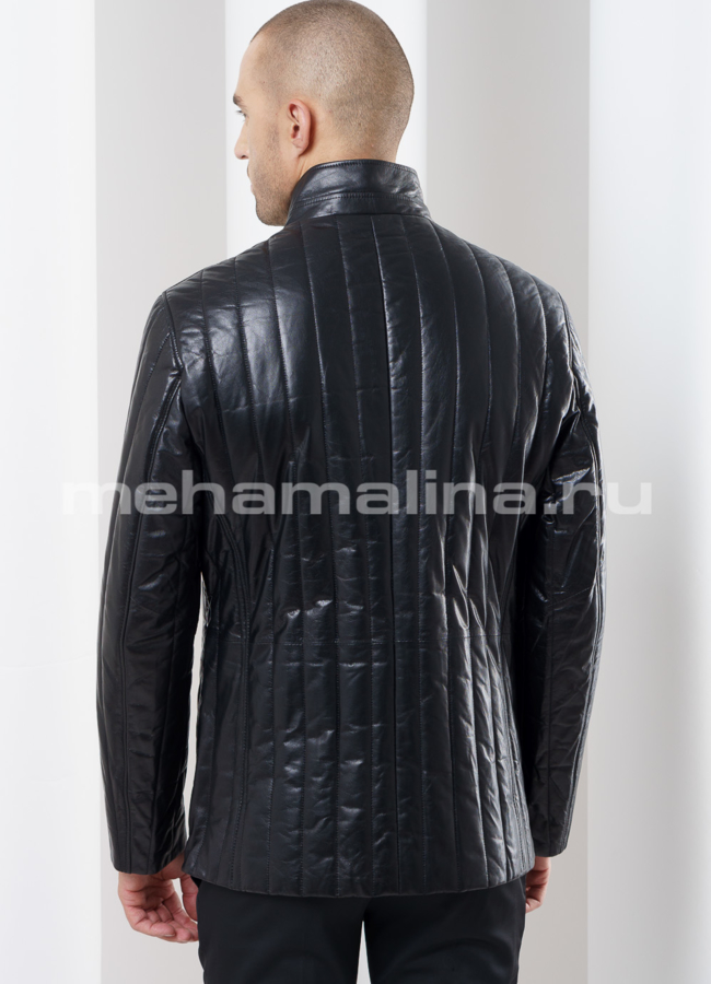Мужская кожаная куртка модель № KP-159 в кредит