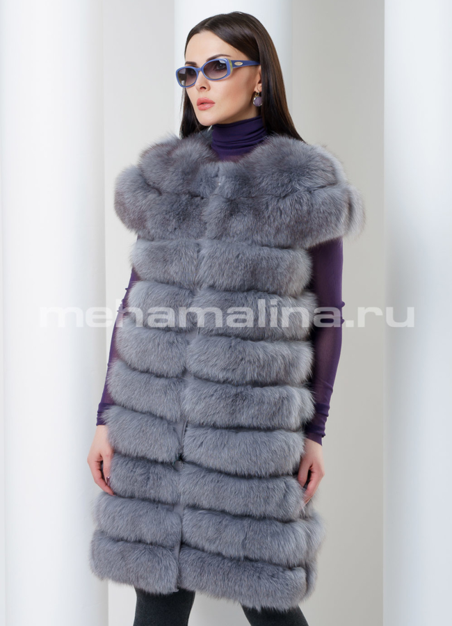 Песцовый жилет модель № M-131 универмаг малина