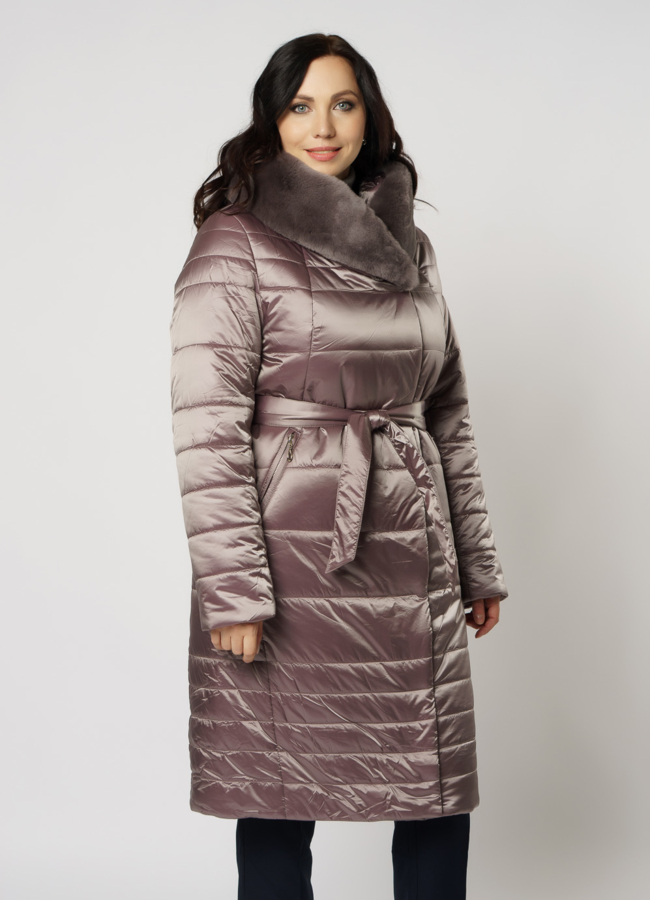 фото Пуховик с капюшоном на молнии модель № 1963