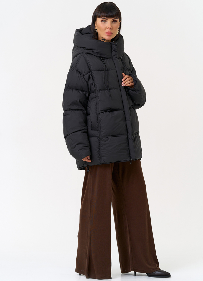 Двухсторонний женский пуховик с капюшоном модель № 31595 универмаг малина Двухсторонний женский пуховик с капюшоном модель № 31595 универмаг малина