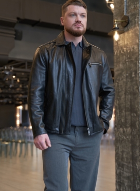Мужская кожаная куртка 