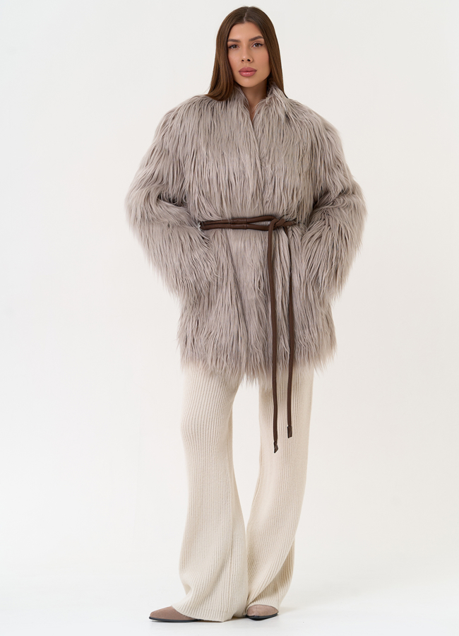 Женская шуба из эко меха с декоративным поясом модель № 31529 универмаг малина Женская шуба из эко меха с декоративным поясом модель № 31529 универмаг малина