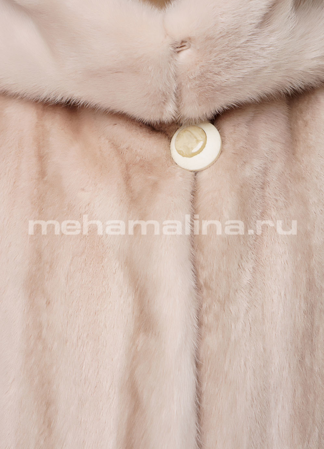 Светлая шуба из норки модель № S-569 универмаг малина