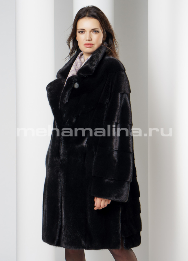 Шуба из норки модель № S-646 универмаг малина