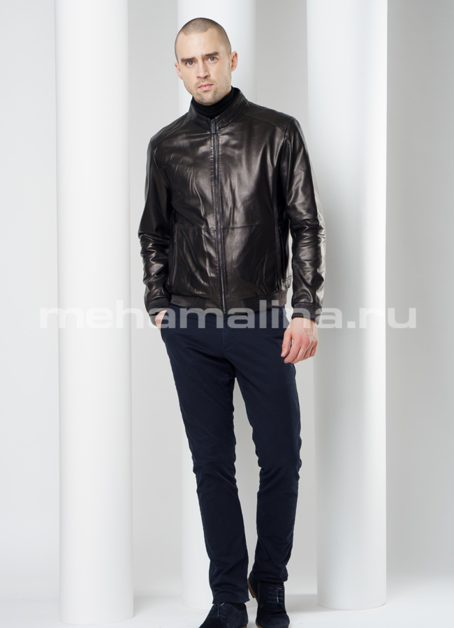 Кожаная куртка модель № KP-209 в рассрочку