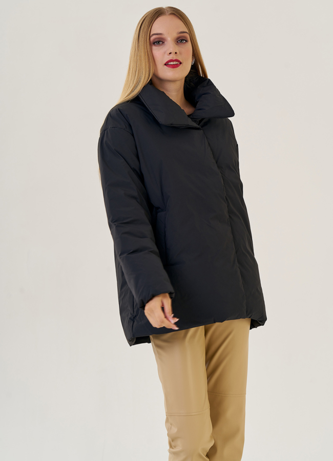 фото Куртка женская черного цвета  модель № 23207