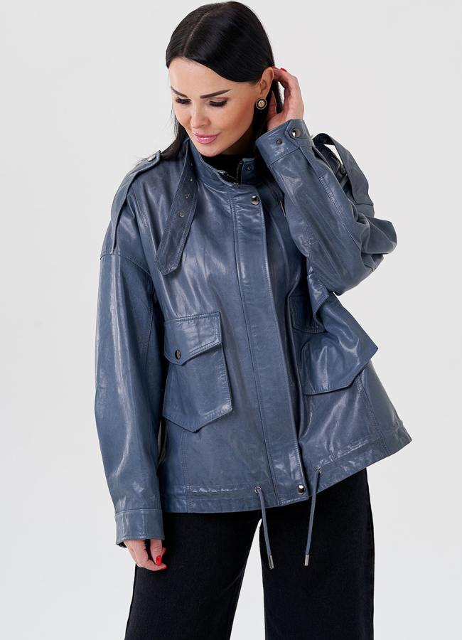 Женская куртка из натуральной кожи модель № 24088 универмаг малина