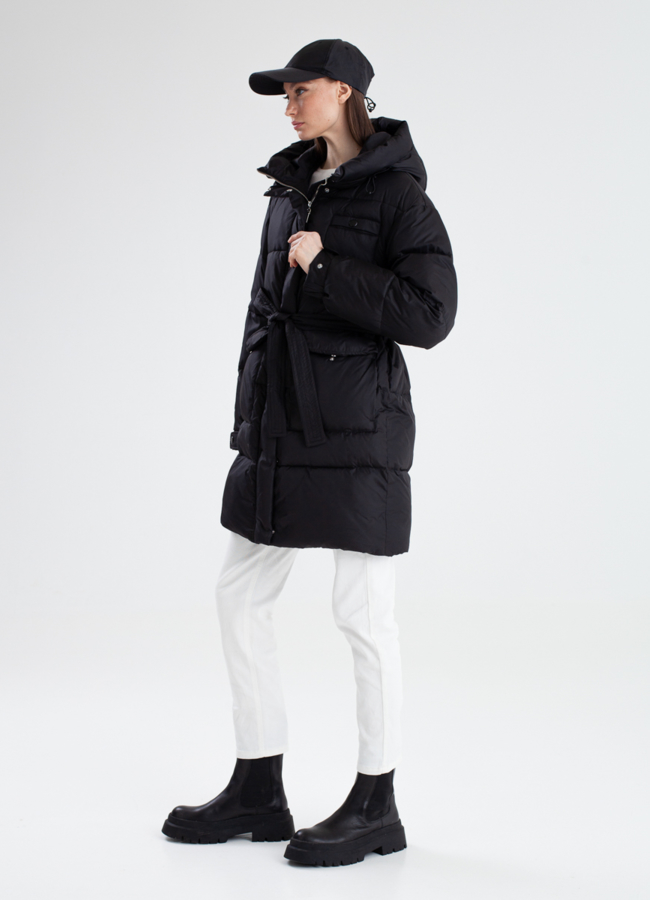 Женский пуховик прямого кроя модель № 23346 в кредит