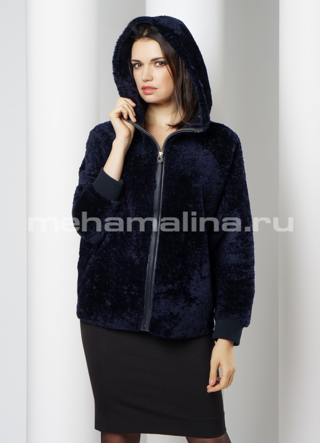 Укороченная шуба модель № D-209 универмаг малина