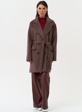 Двубортное женское пальто