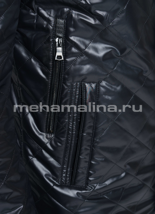 Куртка прямого силуэта с воротником стойка модель № 336 универмаг малина