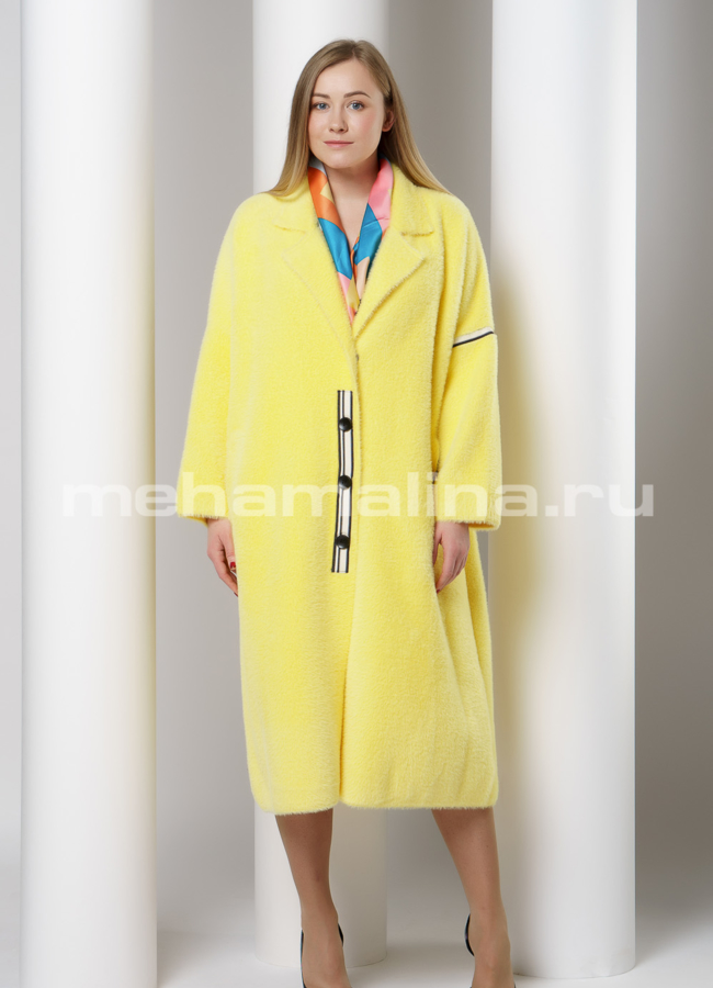 Кардиган oversize желтого цвета модель № 703 в кредит