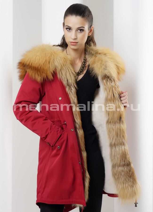 Меховая парка Malina siberian wear модель № П-86 универмаг малина