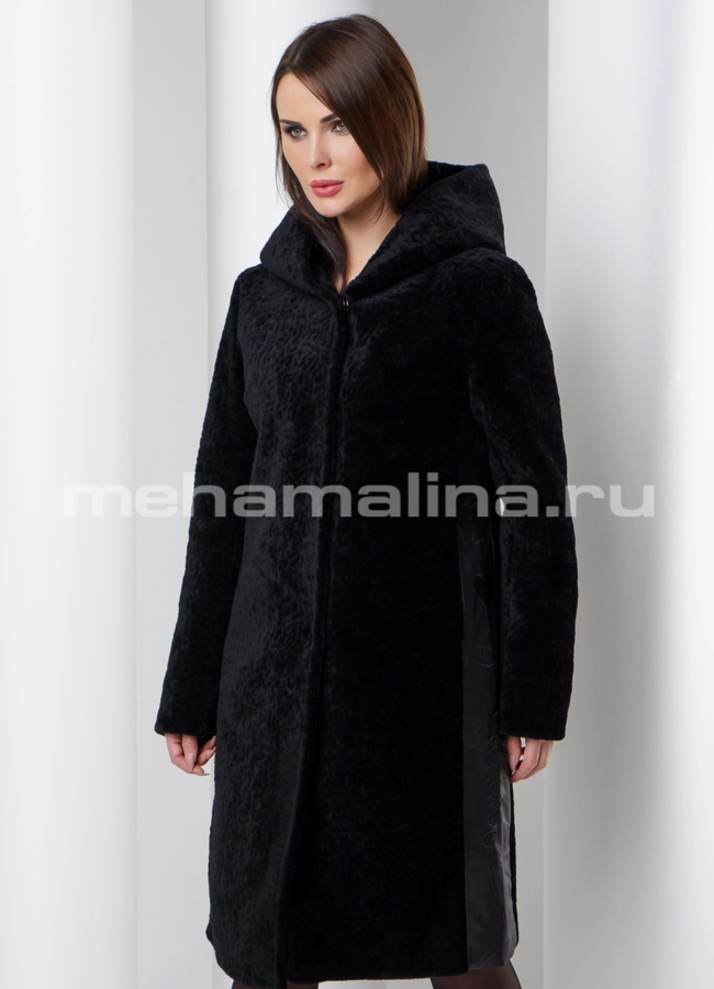 Меховое пальто модель № K-389 универмаг малина