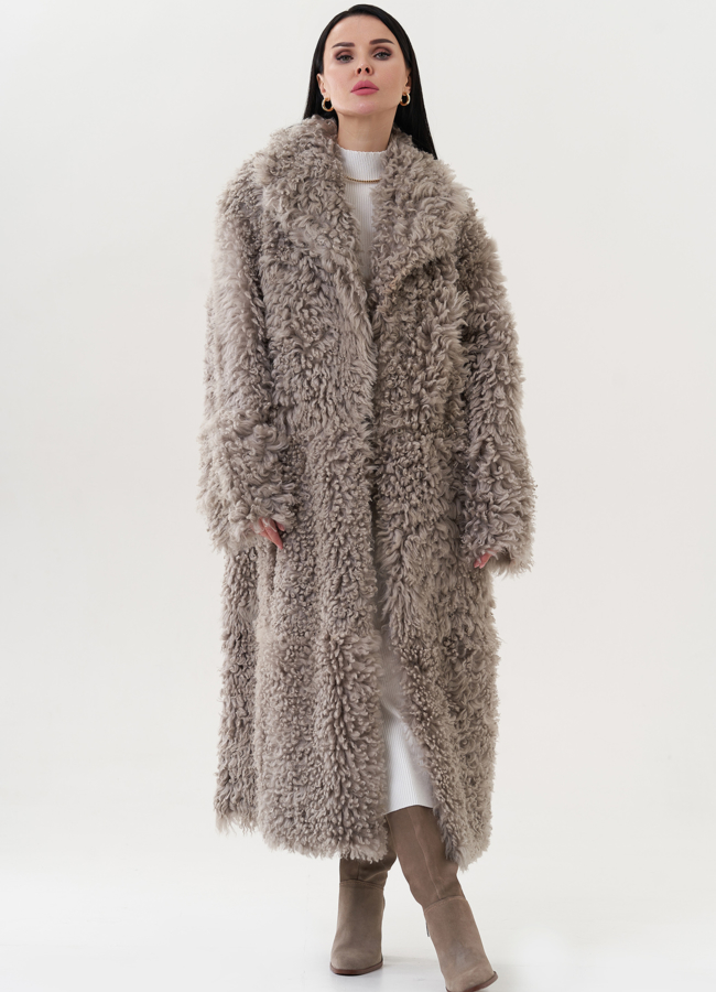 Двухсторонняя натуральная дубленка модель № 26829 универмаг малина