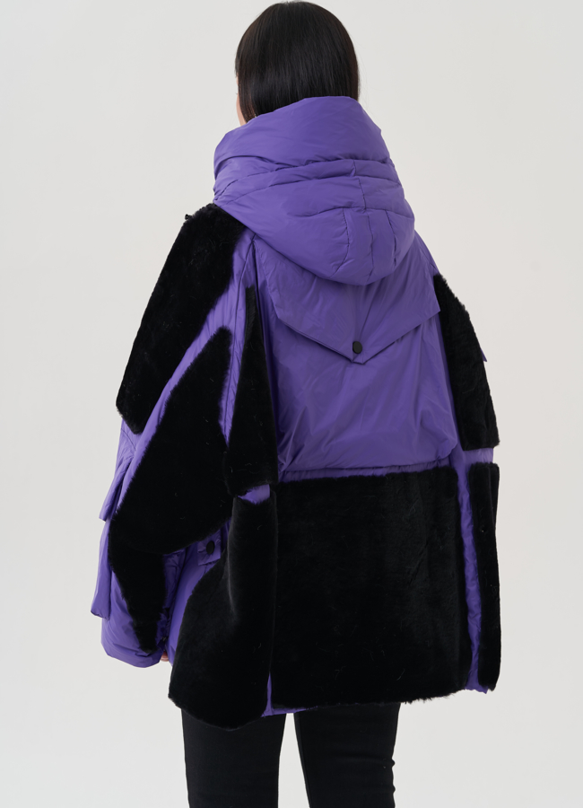 Куртка оверсайз фиолетового цвета модель № 25480 универмаг малина