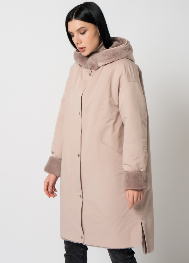 Двухсторонняя парка с шерстью модель № 61403 универмаг малина