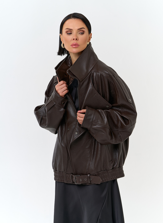 Женская куртка из натуральной кожи