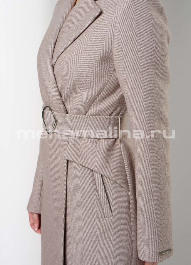 Женское пальто с английским воротником  модель № 10900 в рассрочку
