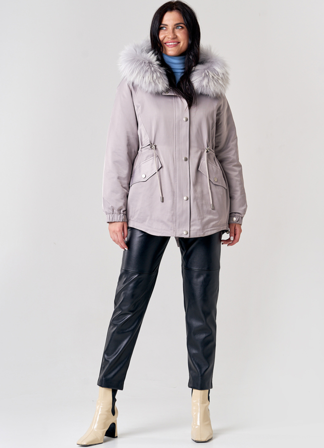 Женская парка оверсайз  модель № 21600 универмаг малина