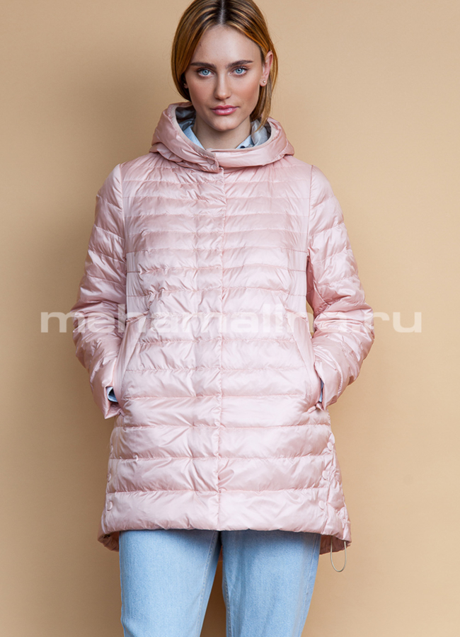 Удлиненная куртка модель № PK-30 меха малина