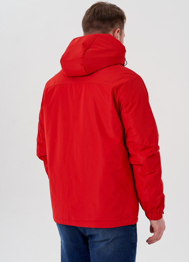 Мужская куртка красного цвета модель № 24351 в кредит