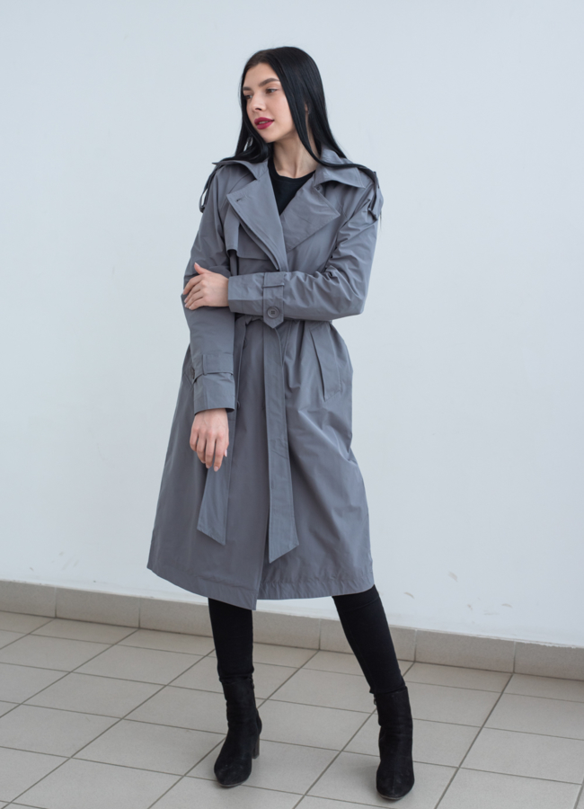 Плащ женский с поясом  модель № 22723 в кредит