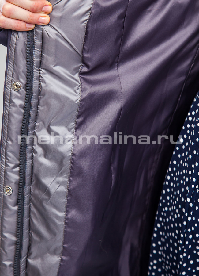 Женский удлиненный пуховик модель № П-189 универмаг малина