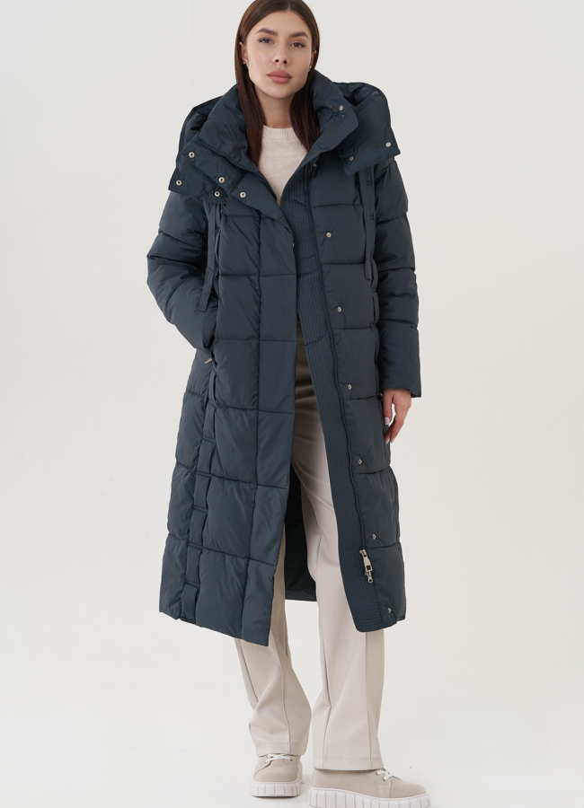 фото Пуховик женский с капюшоном  модель № 25707