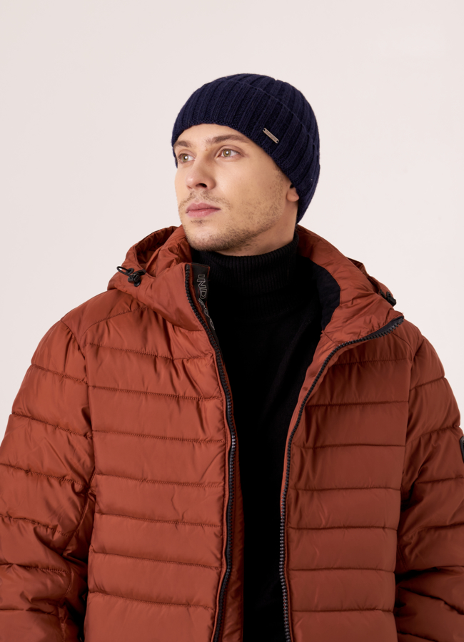 Шапка мужская темно-синего цвета модель № MMH 10971 универмаг малина