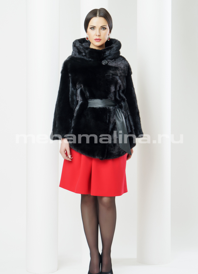 Укороченная шуба из норки модель № S-377 в рассрочку