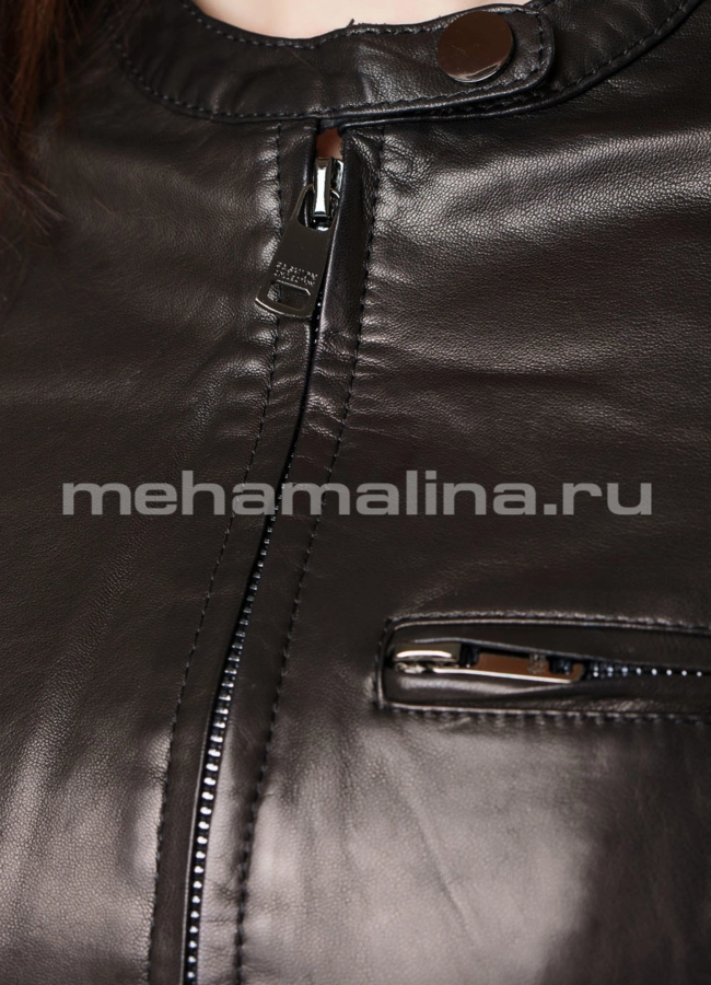 Кожаная куртка модель № K-401 универмаг малина