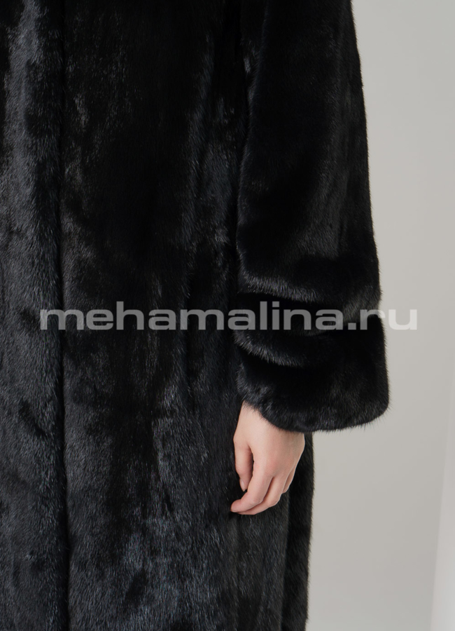 Норковая шуба баллон со стойкой  модель № 17320 универмаг малина