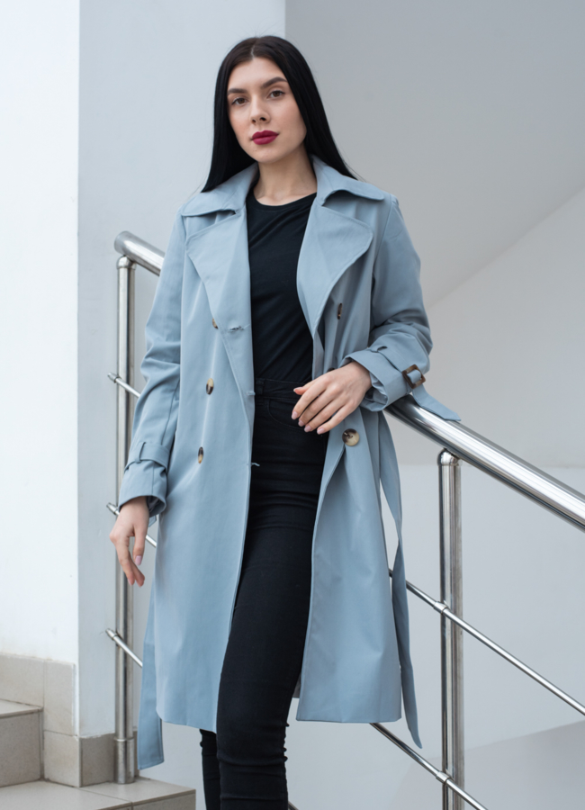 Тренч женский с английским воротником  модель № 22850 универмаг малина